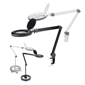 Lumeno #851X Lupenleuchte / Lupenlampe Ø152mm - mit Gummischutz - vers. Vergrösserungen+