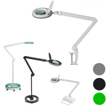 Lumeno #7213/15/18 Lupenleuchte / Lupenlampe Ø127mm - mit Gummischutz - vers. Vergrösserungen+